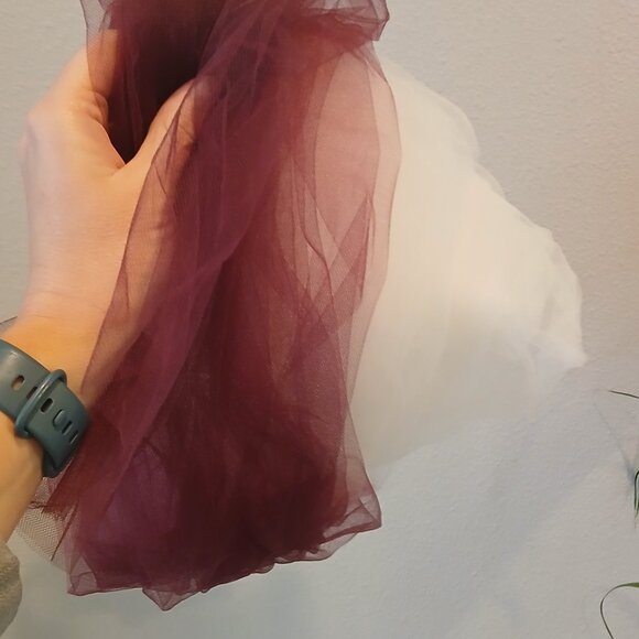 New Ombre Wedding Veil Wine Burgandy - Picture 3 of 3